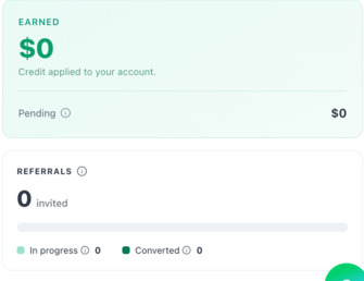 refer & earn page tracker