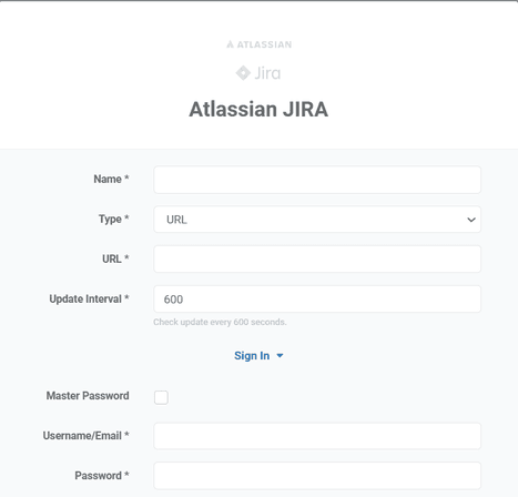 Paramètres de l'application Jira lors de sa configuration dans OptiSigns