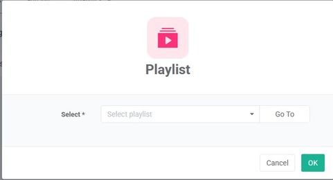val av spellista på widget för spellista