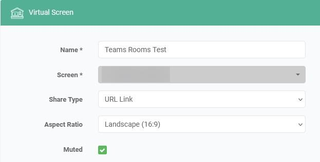 virtual screen app information filled in