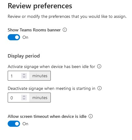 teams rooms assign to rooms review preferences