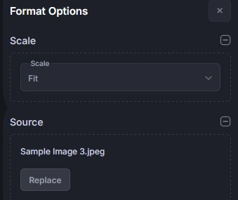 opzioni di formattazione immagine sovrapposta