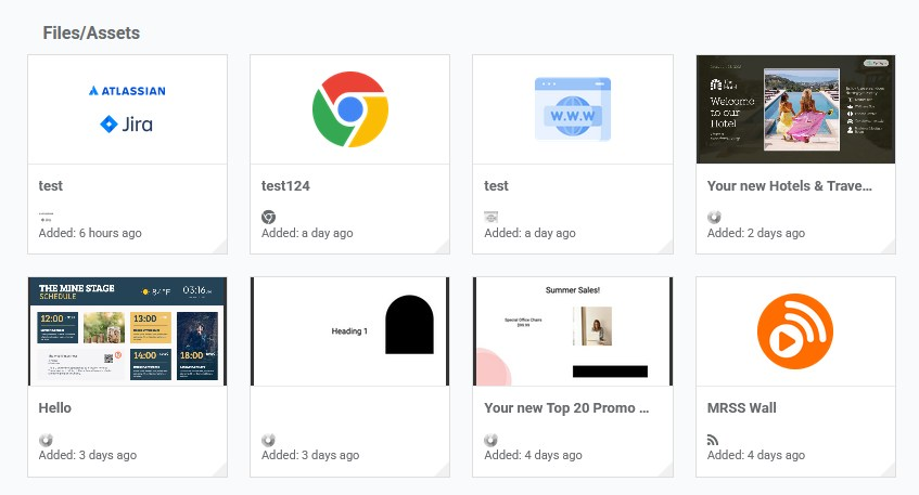 seletor de ativos de arquivos widget aplicativos