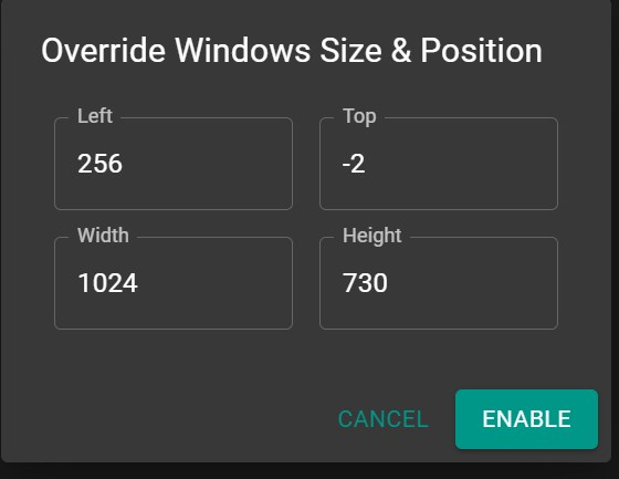 override win size and position menu