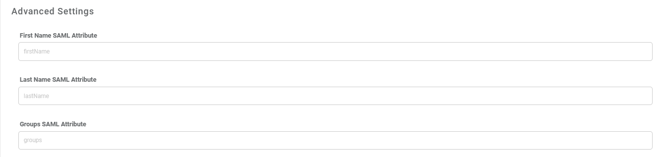 advanced settings optisigns saml sso settings page