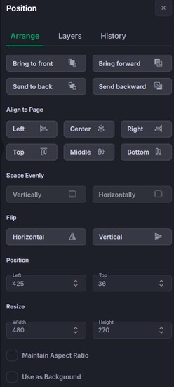 position options side menu 2