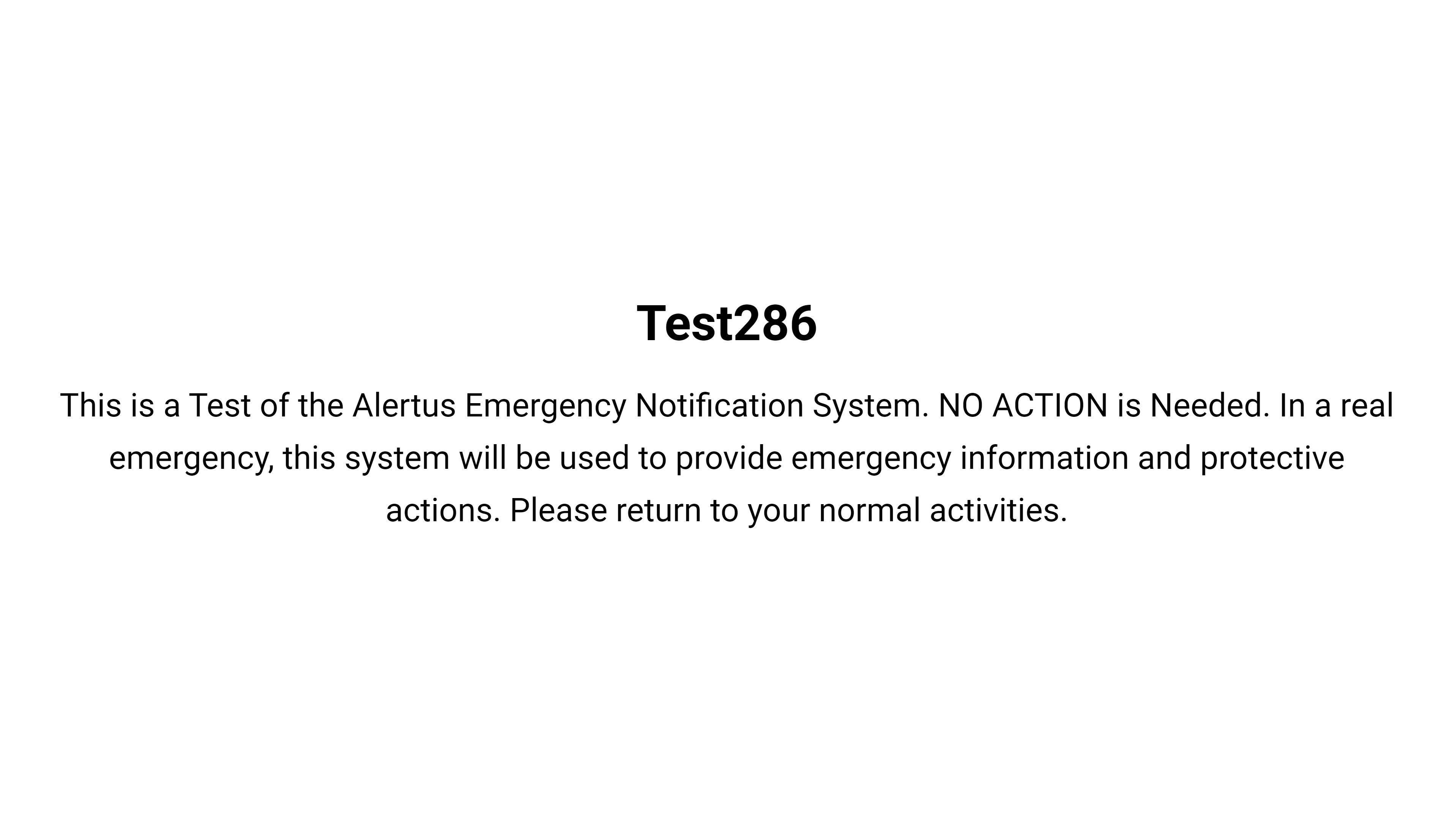 testmeddelande för CAP alert-systemet