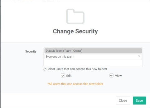 change security permission folder