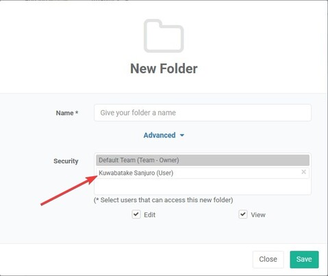 new folder added user