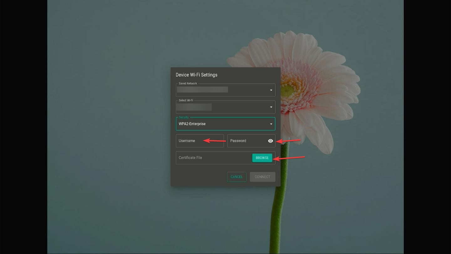 wpa2-enterprise login options