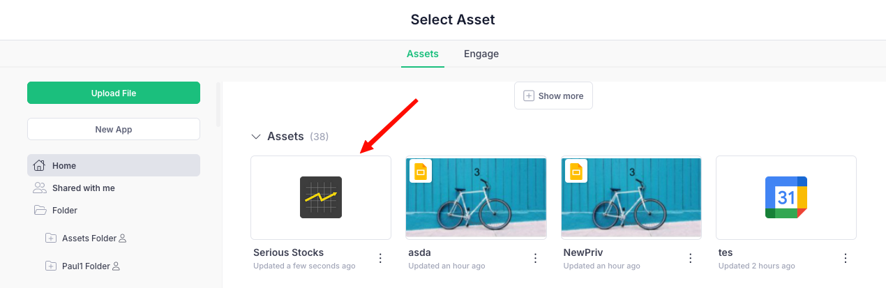 select stock asset optisigns