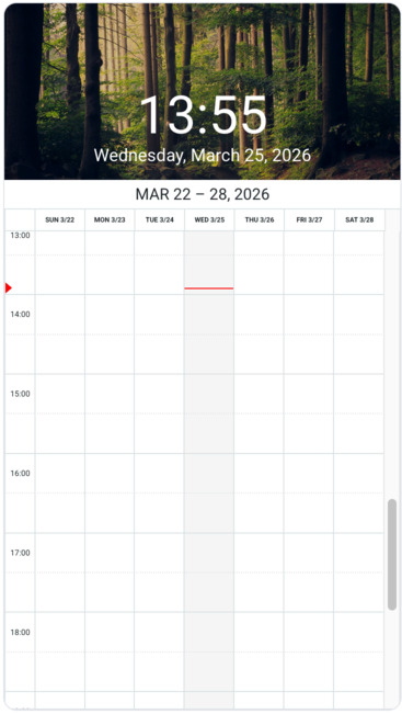 optisigns outlook calendar portrait display