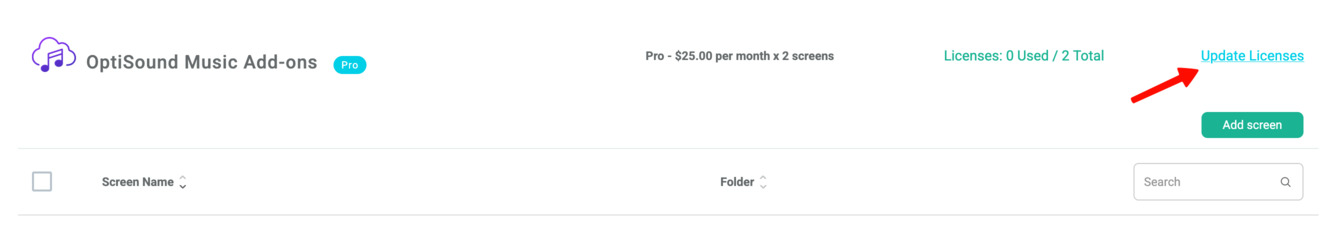 optisound add on update license